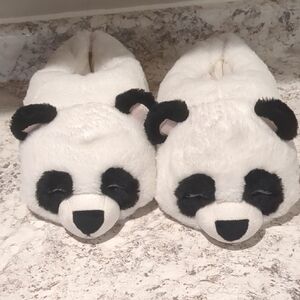 Old Navy Panda Kids Slippers - Black and White